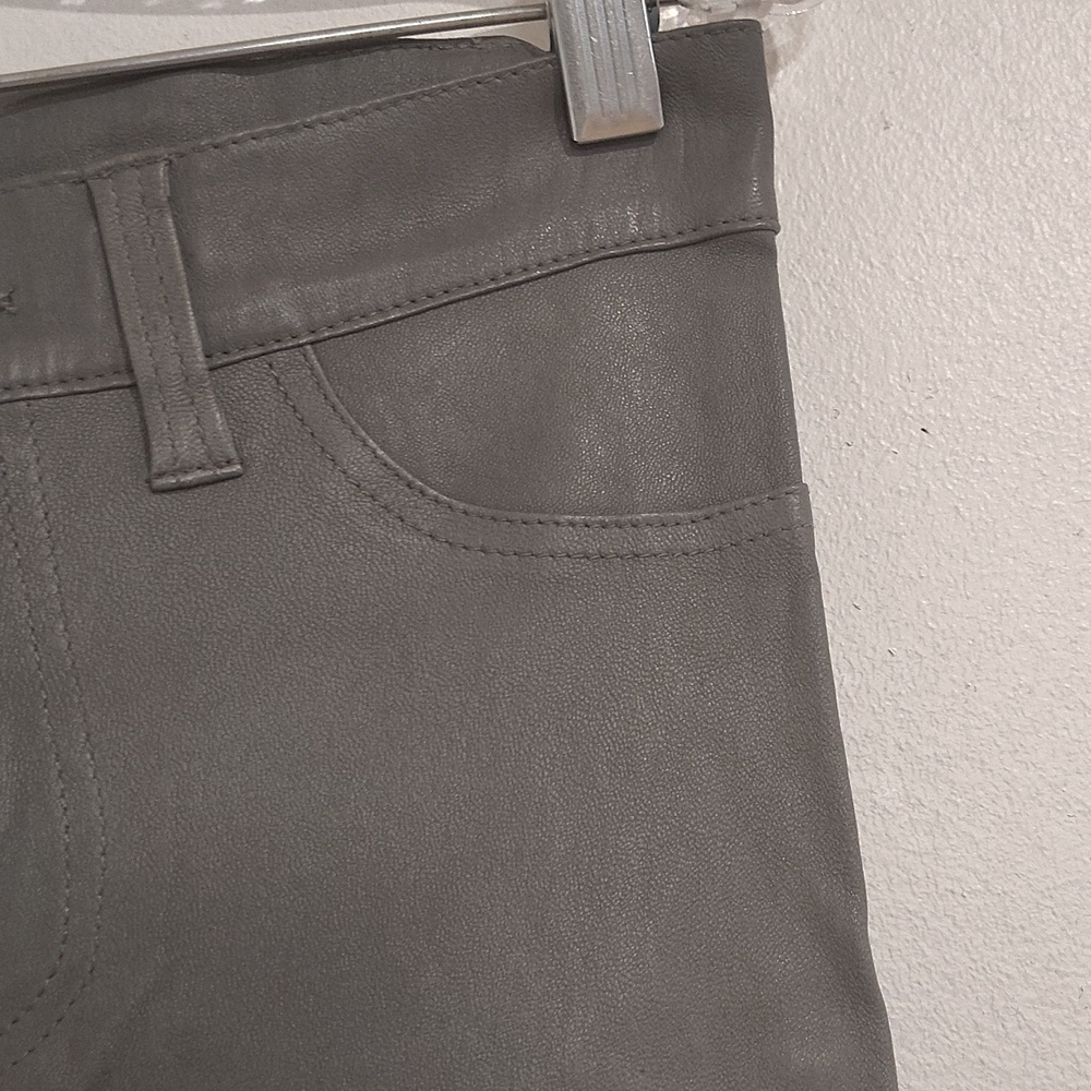 J Brand Women's Charcoal Skinny Leathers Pants - Picture 4 of 8